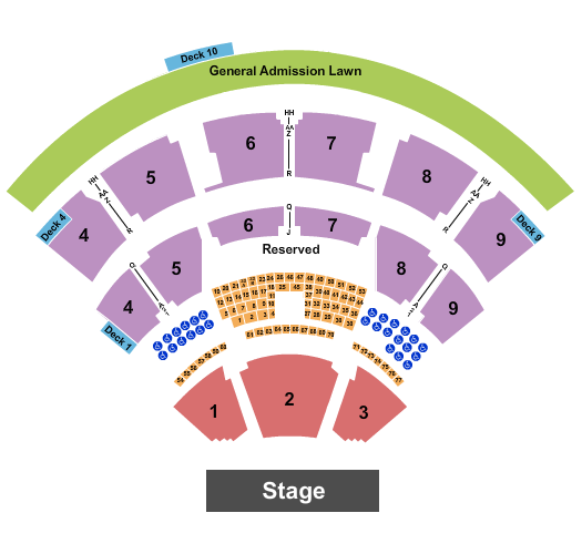 Coastal Credit Union Music Park at Walnut Creek Seating Chart: Endstage 2