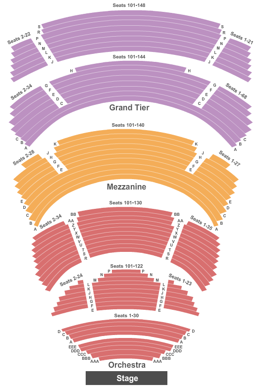 Cobb Energy Performing Arts Centre Seating Chart: End Stage