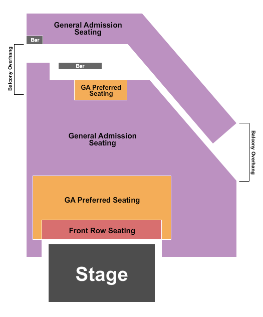 Cobb's Comedy Club Seating Chart: GA/Preferred/Front Row