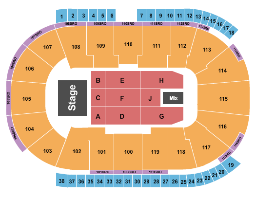 Coca-Cola Coliseum Seating Chart: Endstage 4
