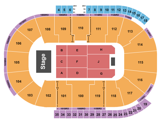 Coca-Cola Coliseum Seating Chart: Endstage 5