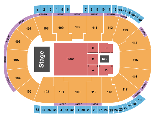 Coca-Cola Coliseum Seating Chart: Parcels