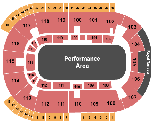 Coca-Cola Coliseum Seating Chart: Performance Area