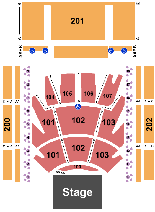 Coca-Cola Roxy Seating Chart: Endstage 2