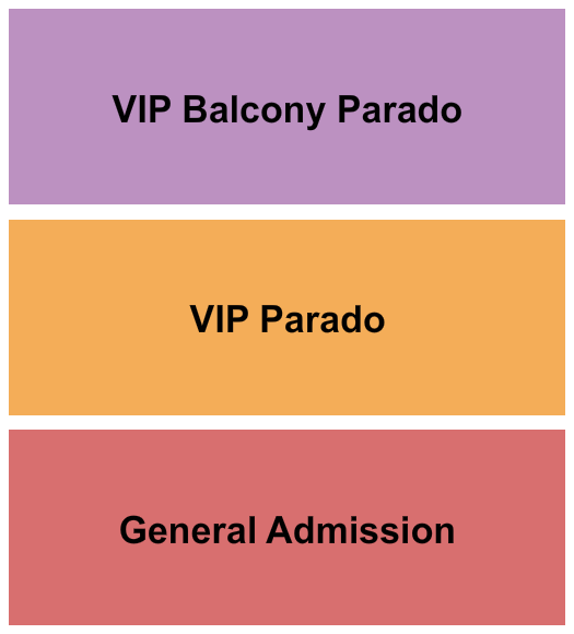 CocoCabana Seating Chart: GA/VIP 2
