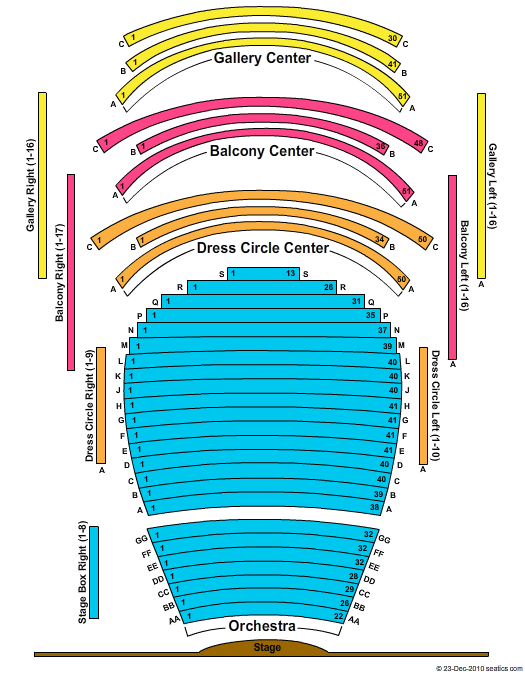 Harold Miossi Hall at Christopher Cohan Performing Arts Center Seating Chart