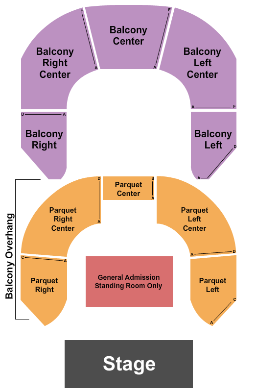Cohoes Music Hall Seating Chart: Endstage GA 2