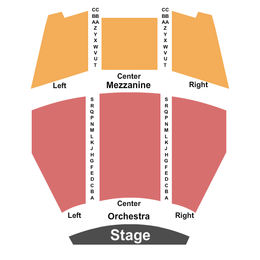 Cole Auditorium Seating Chart: End Stage