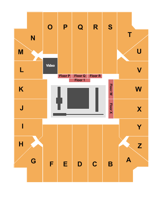 Coleman Coliseum Seating Chart: Gymnastic