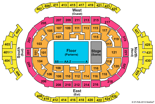 Colisee Pepsi Seating Chart