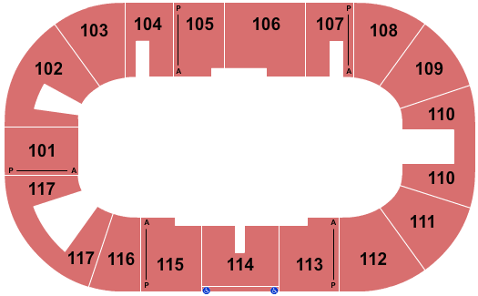 Colisee Videotron Seating Chart: Open Floor