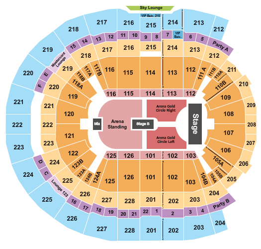 Coliseo De Puerto Rico Seating Chart: Endstage Arena Gold's