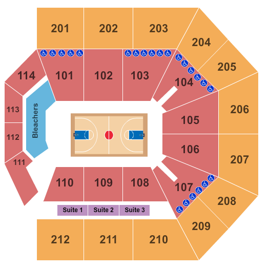 College Park Center Seating Chart: Basketball