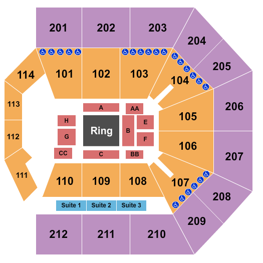 College Park Center Seating Chart: Boxing 2