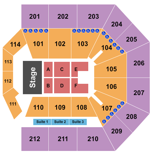 College Park Center Seating Chart: Endstage