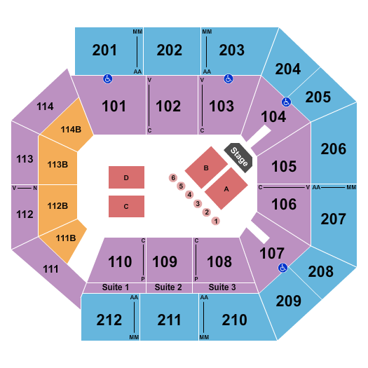 College Park Center Seating Chart: MS Now Live
