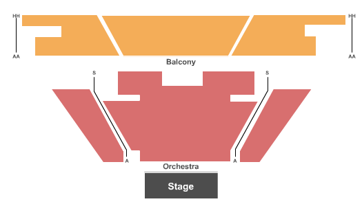 Collins Center for the Arts Seating Chart: End Stage