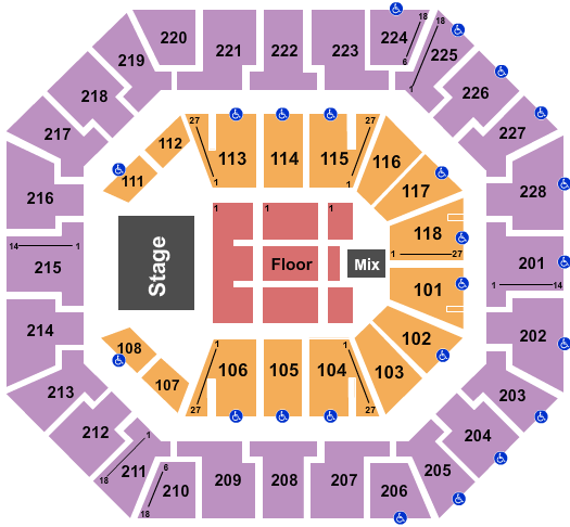 Colonial Life Arena Map