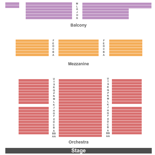 Colonial Theatre - Keene Seating Chart: End Stage