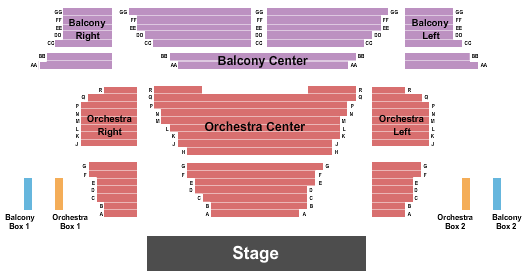 Colonial Theatre - Laconia Seating Chart: End Stage
