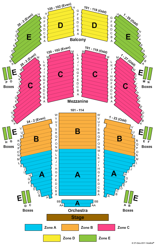 Citi Emerson Colonial Theatre Seating Chart