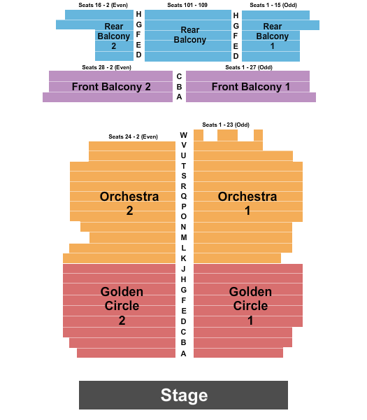 The Colonial Theatre Seating Chart