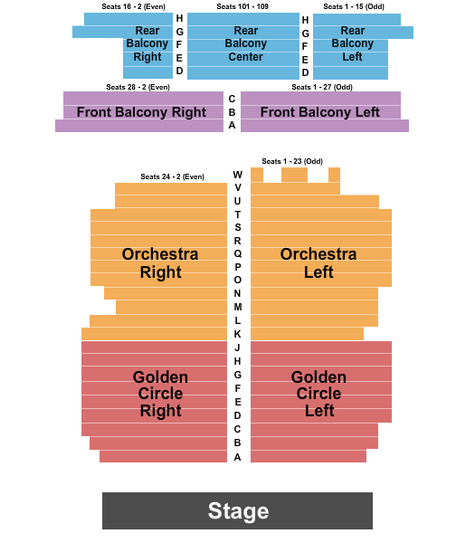 The Colonial Theatre - Phoenixville Seating Chart: Endstage GC 2