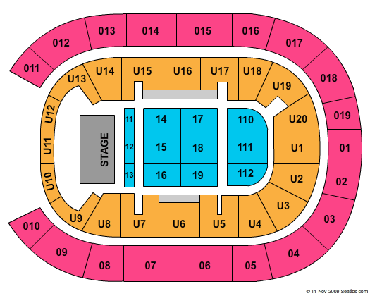Barclays Arena - Hamburg Seating Chart: End Stage