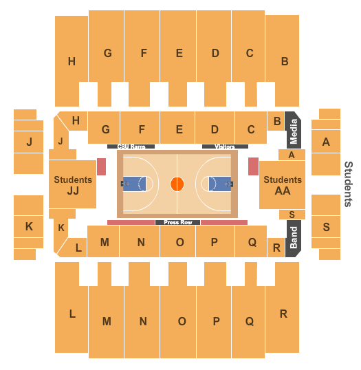 Colorado State University - Moby Arena Seating Chart: Basketball