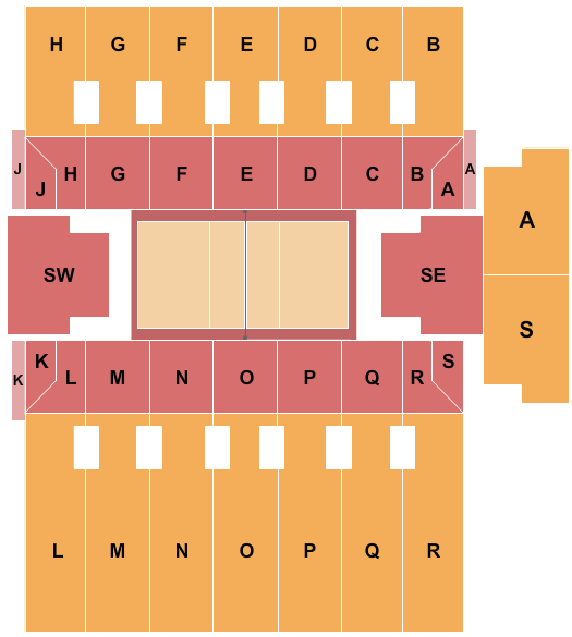 Colorado State University - Moby Arena Seating Chart: Volleyball