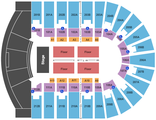 Germain Arena Seating Chart End Stage