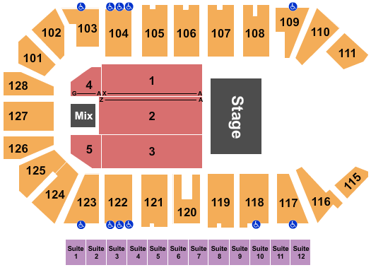 Comerica Center Seating Chart: Cirque Musica