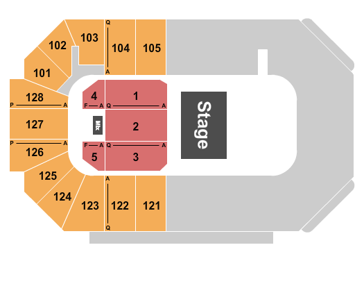 Comerica Center Seating Chart: Half House