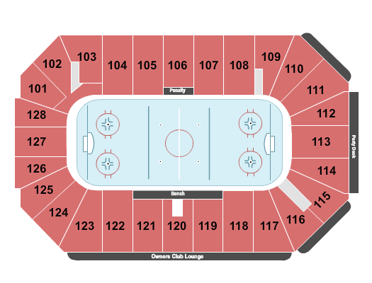 Comerica Center Seating Chart: Hockey 1