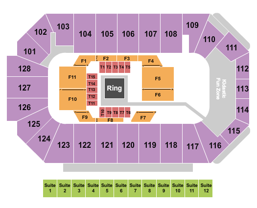 Comerica Center Seating Chart: Wrestling