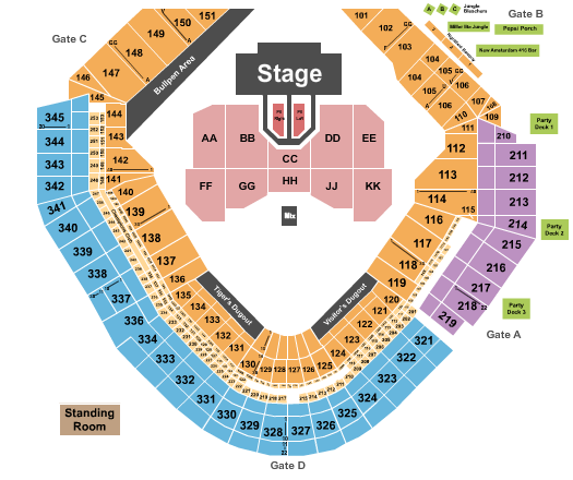 Comerica Park Seating Chart: Def Leppard