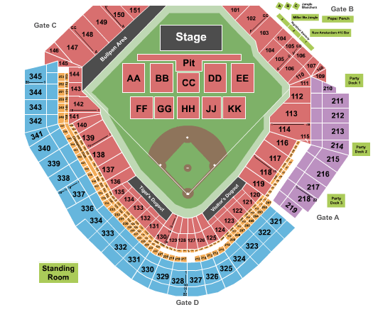 Detroit Tiger Stadium Seating Chart With Rows