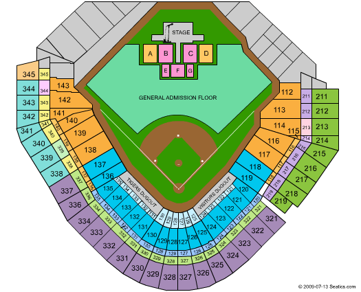 Comerica Park Seating Chart