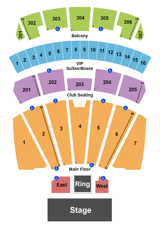Arizona Financial Theatre Seating Chart: AEW