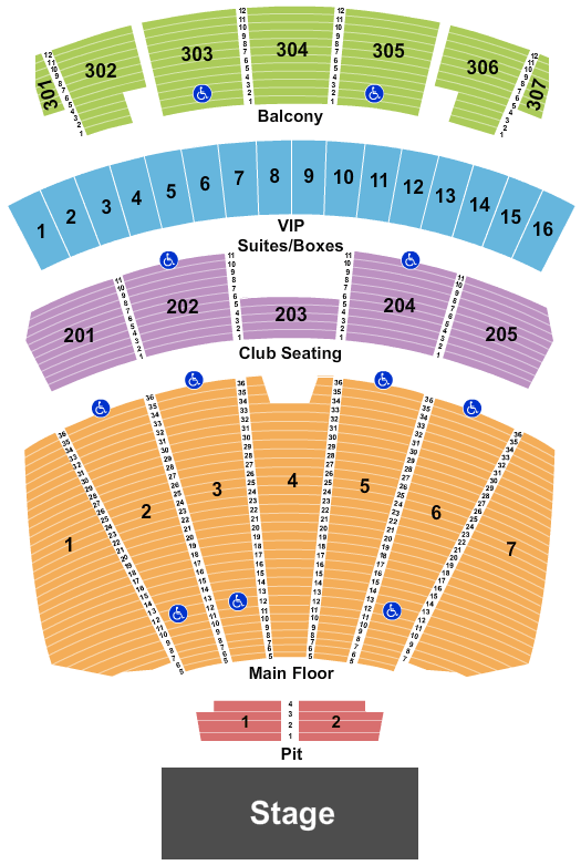 Arizona Financial Theatre Seating Chart: Endstage Rows