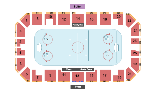 Cominco Arena Seating Chart: Hockey