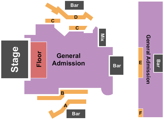 Commodore Ballroom Seating Chart: Endstage GA & Floor