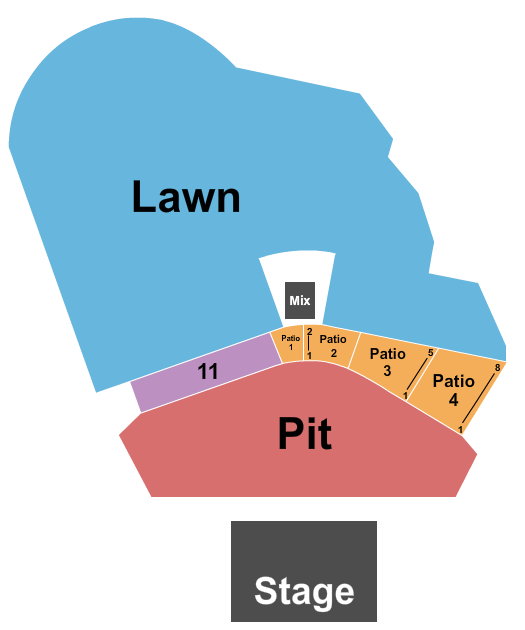 CommonSpirit Health Stage at Gatton Park Seating Chart: Endstage Pit/Patio/Lawn