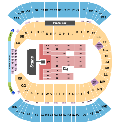 Commonwealth Stadium - Edmonton Seating Chart: AC/DC 1