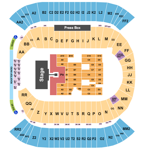 Commonwealth Stadium - Edmonton Seating Chart: Foo Fighters