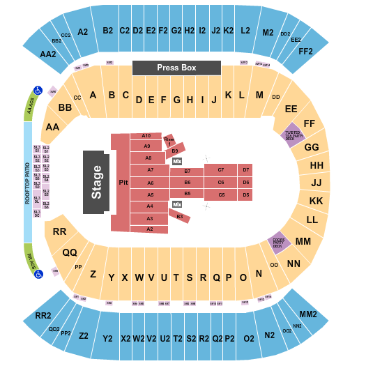 Commonwealth Stadium - Edmonton Seating Chart: Guns N Roses