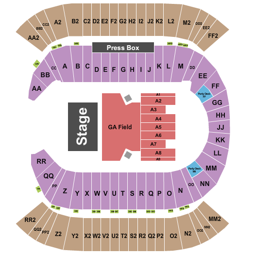 Commonwealth Stadium - Edmonton Seating Chart: Zach Bryan