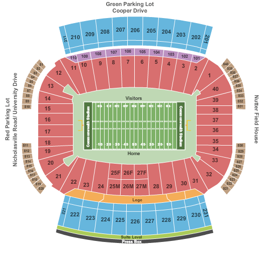 Kroger Stadium Virtual Seating Chart