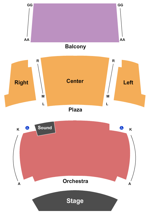 Community Concert Hall at FLC Seating Chart: Endstage - No Dance Floor