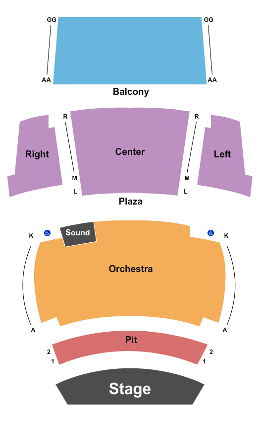 Community Concert Hall at FLC Seating Chart: Endstage RSV Pit